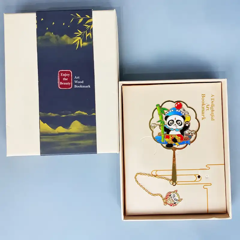 Chinese Opera Panda Metal Bookmark