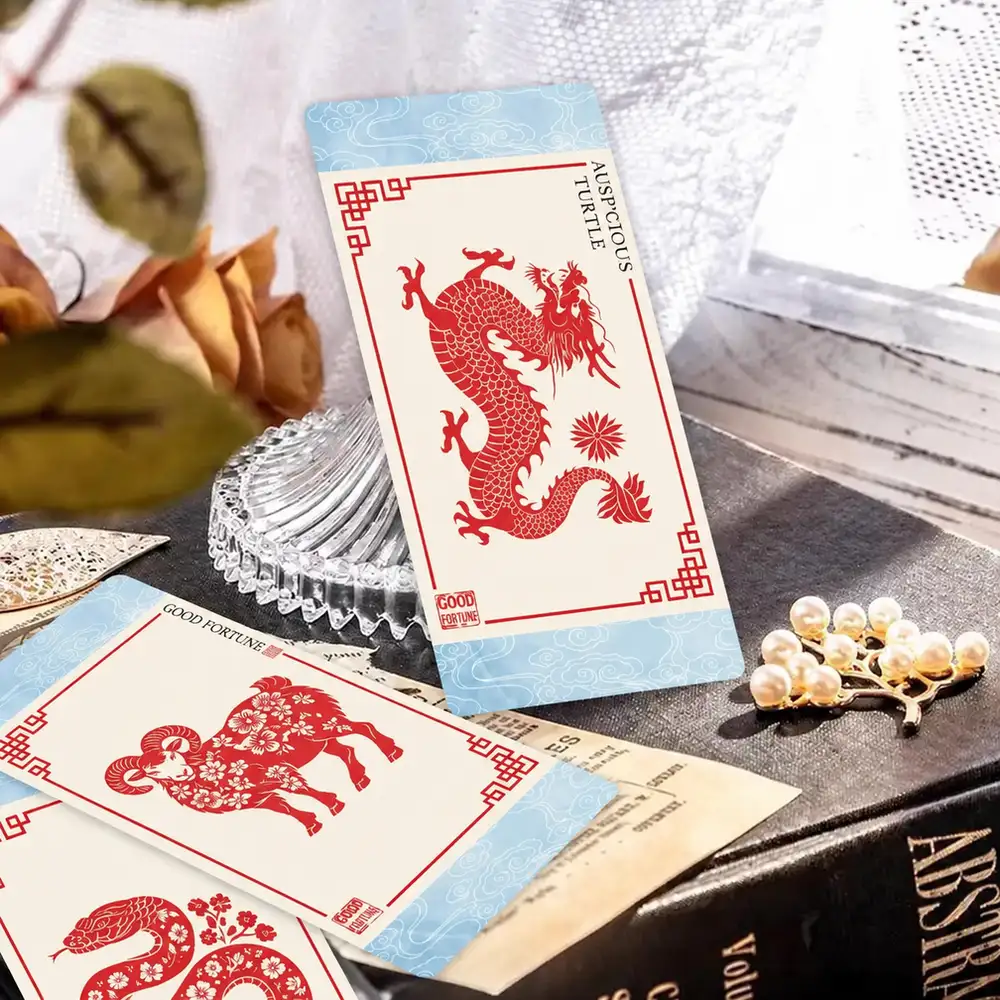 Set of 30 Chinese Paper-Cut Bookmarks
