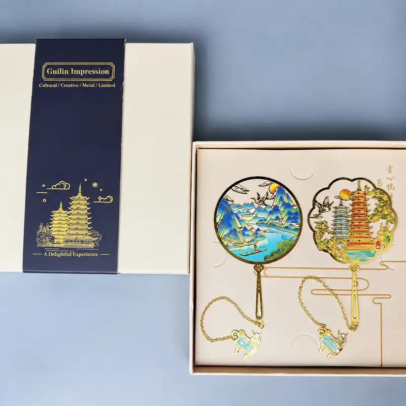 Guilin Landmark Engraved Souvenir Bookmark