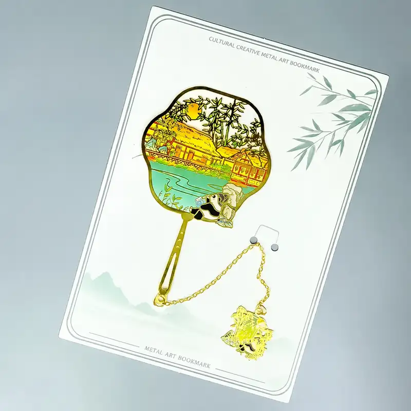 Chengdu Tourist Attraction Engraved Souvenir Bookmark