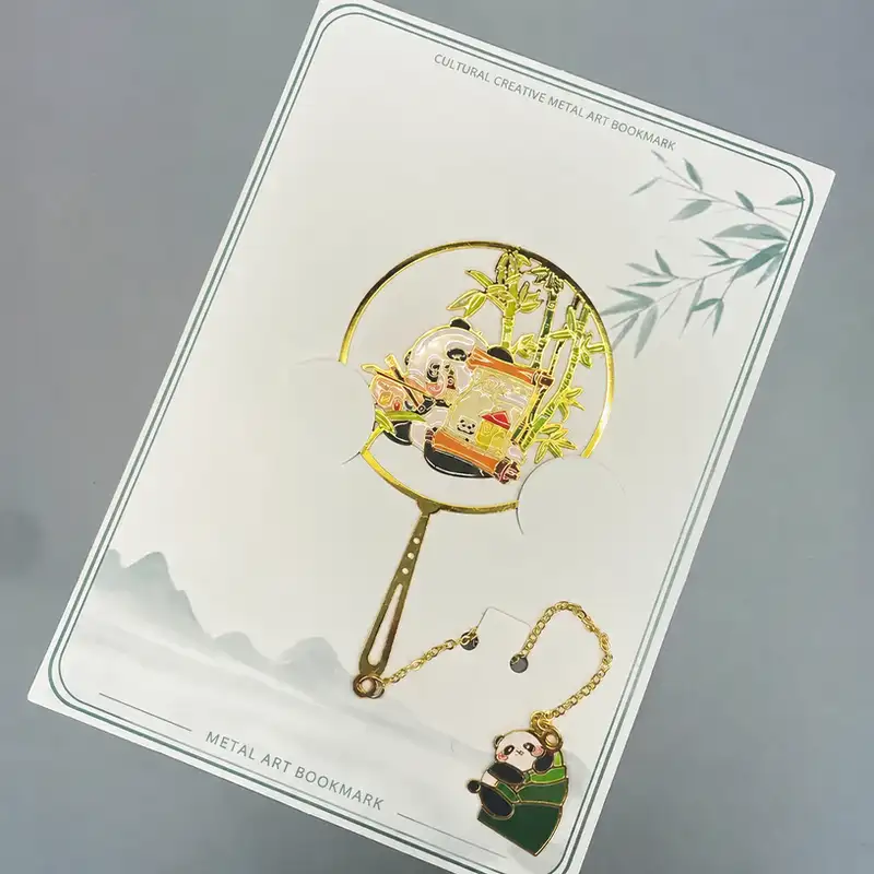 Chinese Panda Metal Bookmark