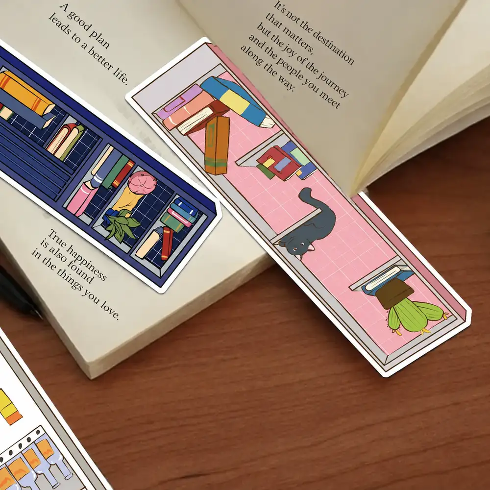 Cartoon Cat Bookmarks, 30-Piece Pack