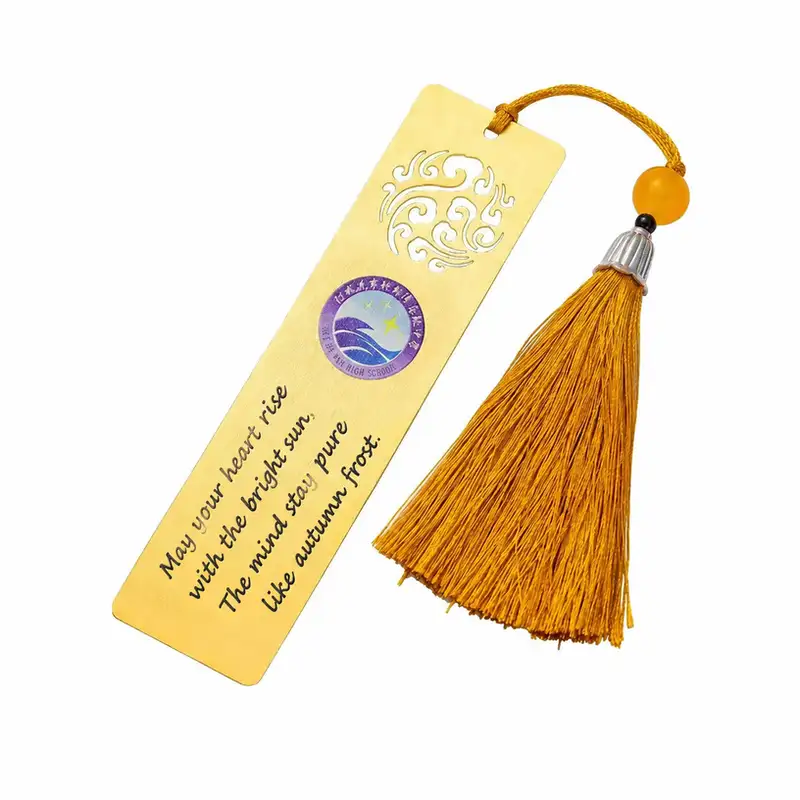 Custom Logo Engraved Brass Bookmark