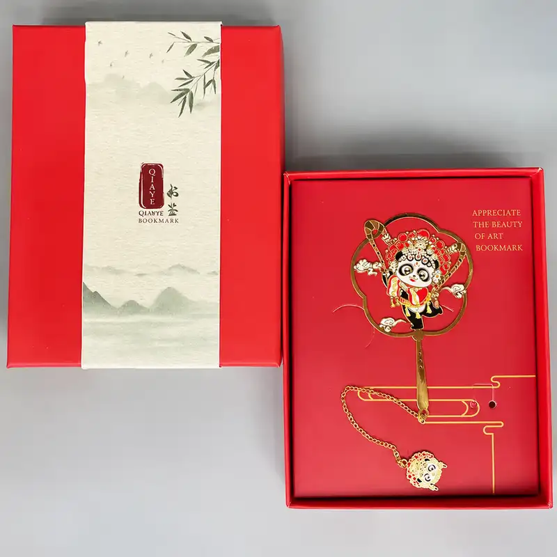 Chinese Opera Panda Metal Bookmark
