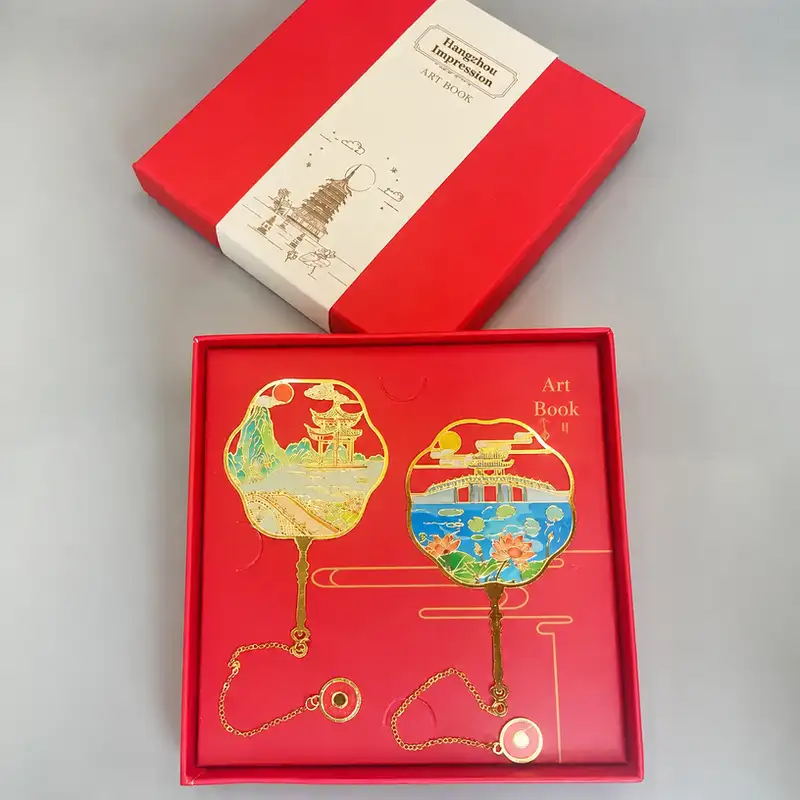 Leifeng Pagoda Carved Hollow Metal Book Souvenir