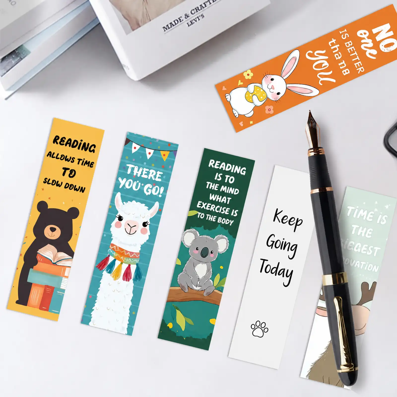 30 Cartoon Animal Bookmarks for Students