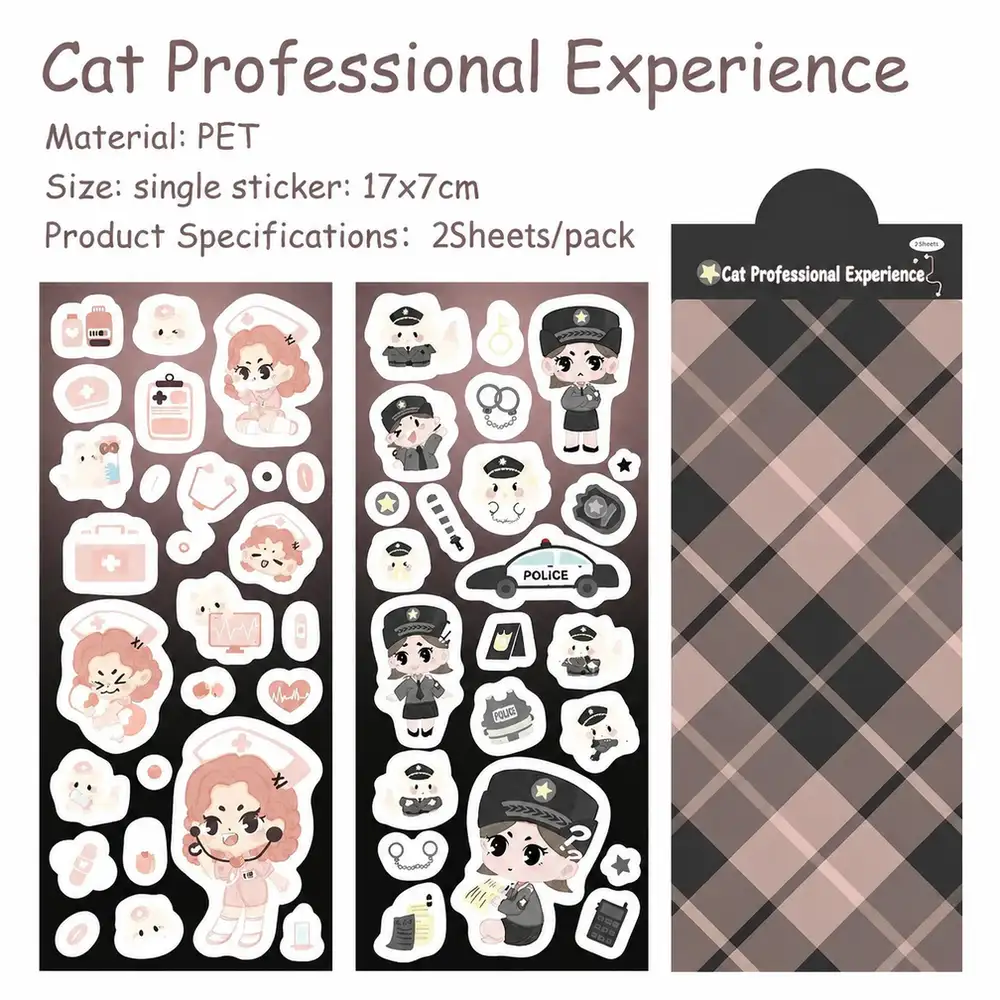 Meow Mi DIY Stickers for Notebooks and Phones, 2 Sheets