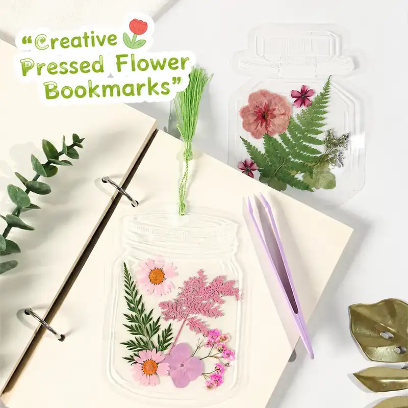 DIY Dried Flower Bookmark Making Materials