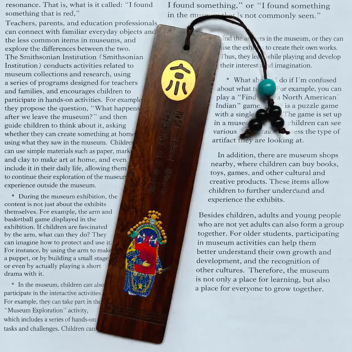 Chinese-Style Classical Wooden Bookmark Gift