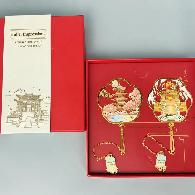 Hubei Tourist Attraction Custom Engraved Bookmarks
