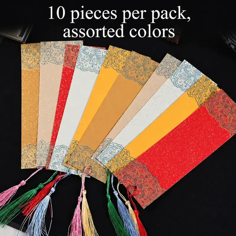 Blank Antique-Style Wax-Dyed Xuan Paper Bookmark