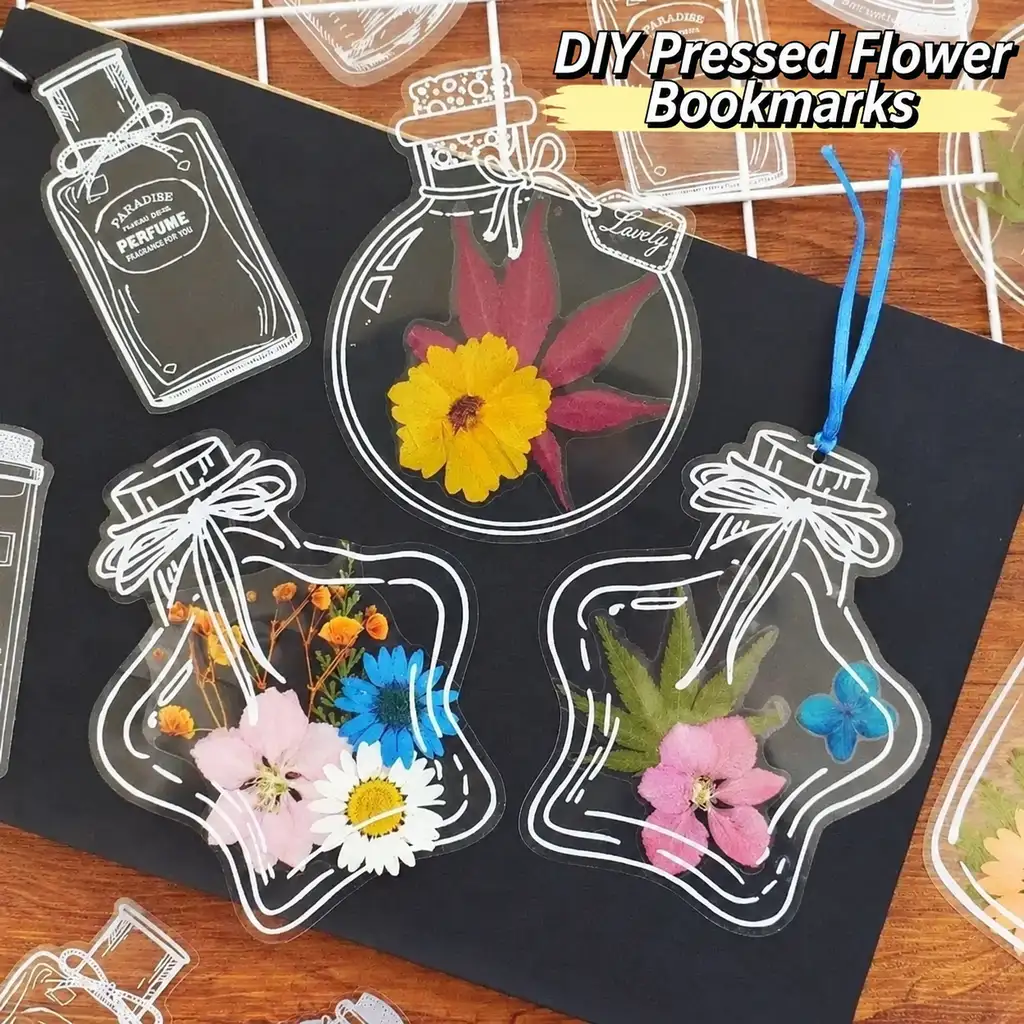 DIY Dried Flower Bookmark with Transparent Specimen Bottle