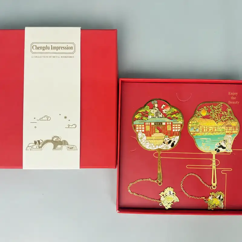 Chengdu Tourist Attraction Engraved Souvenir Bookmark