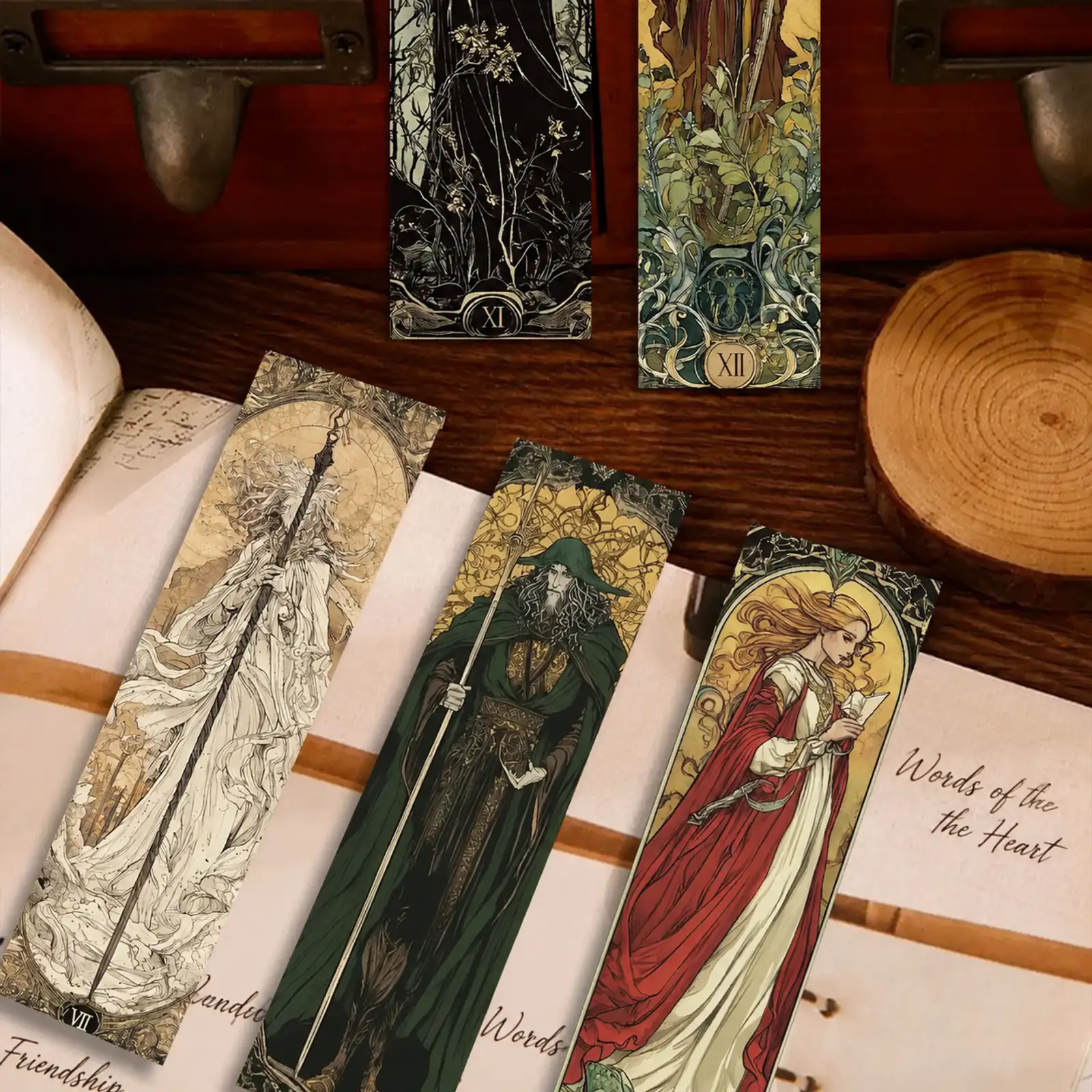 Dark Gothic Wizard Bookmarks Set of 30