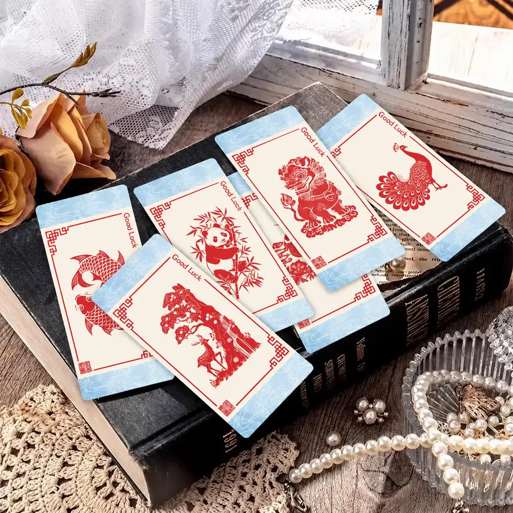 Set of 30 Chinese Paper-Cut Bookmarks