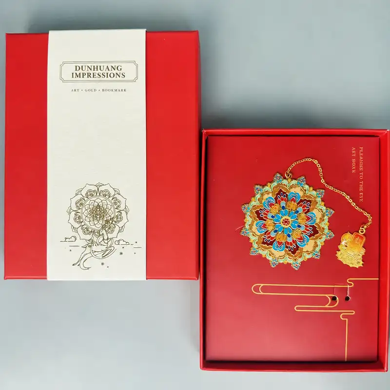 Dunhuang Nine-Color Deer Feitian Metal Bookmark