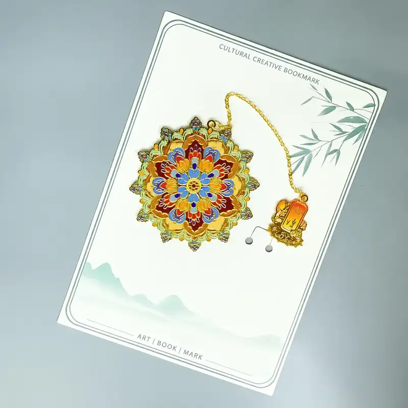 Dunhuang Nine-Color Deer Feitian Metal Bookmark