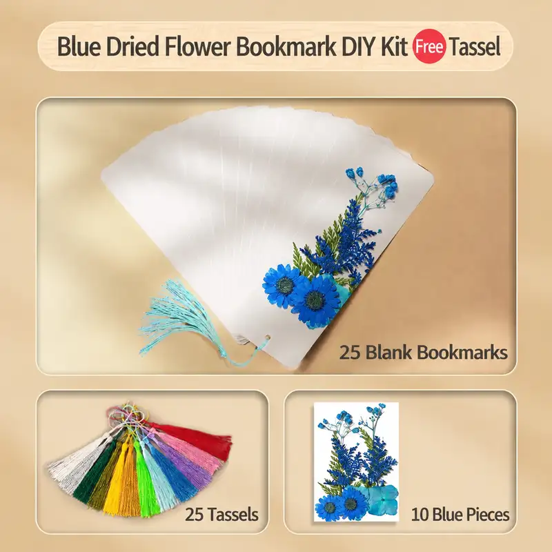 Blank Retro Watercolor Bookmark for DIY Crafts