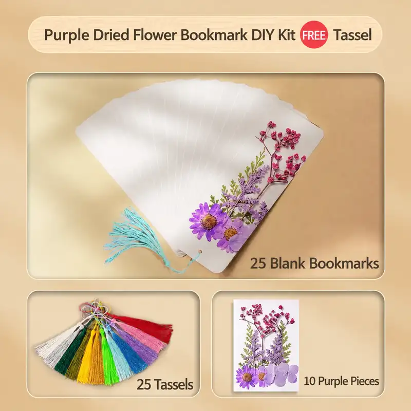 Blank Retro Watercolor Bookmark for DIY Crafts