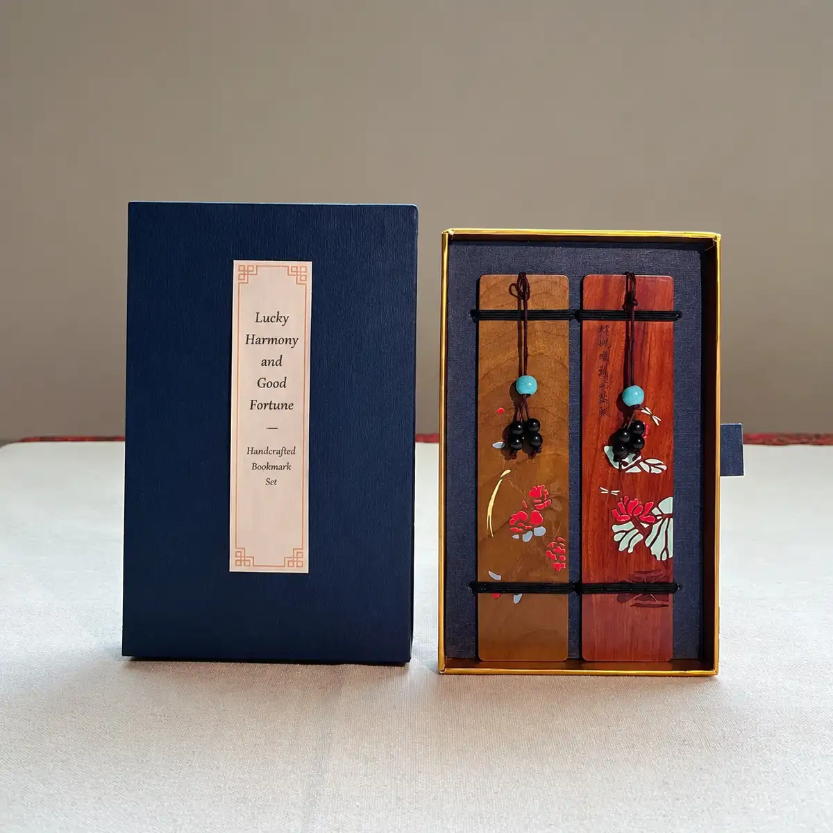 Chinese-Style Classical Wooden Bookmark Gift