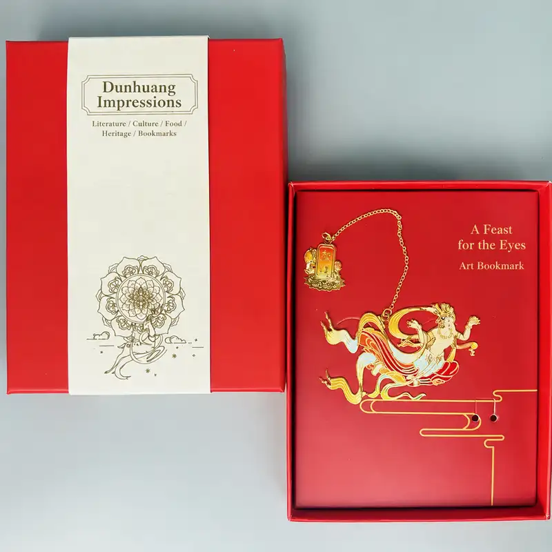 Dunhuang Nine-Color Deer Feitian Metal Bookmark