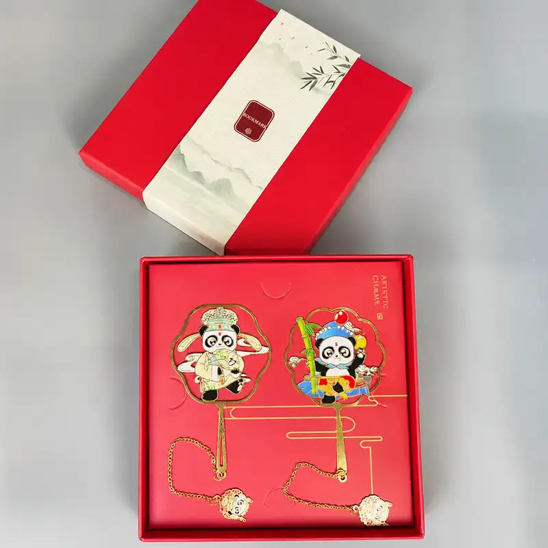 Chinese Opera Panda Metal Bookmark