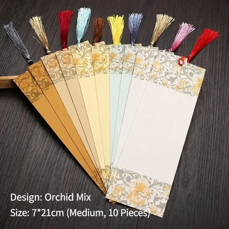 Blank Antique-Style Wax-Dyed Xuan Paper Bookmark