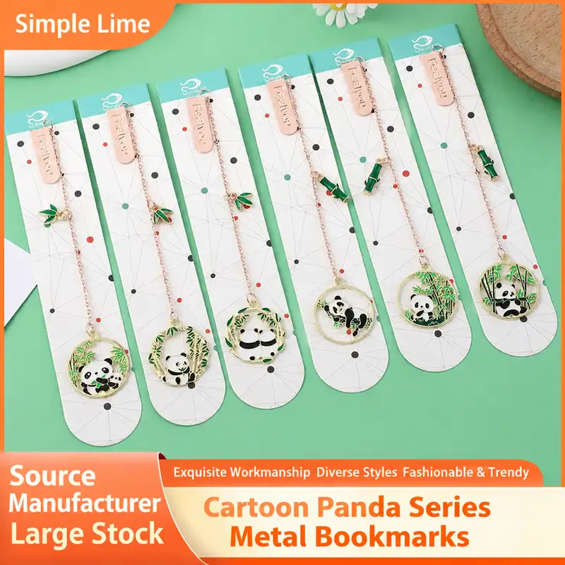 Cute National Treasure Panda Metal Bookmark