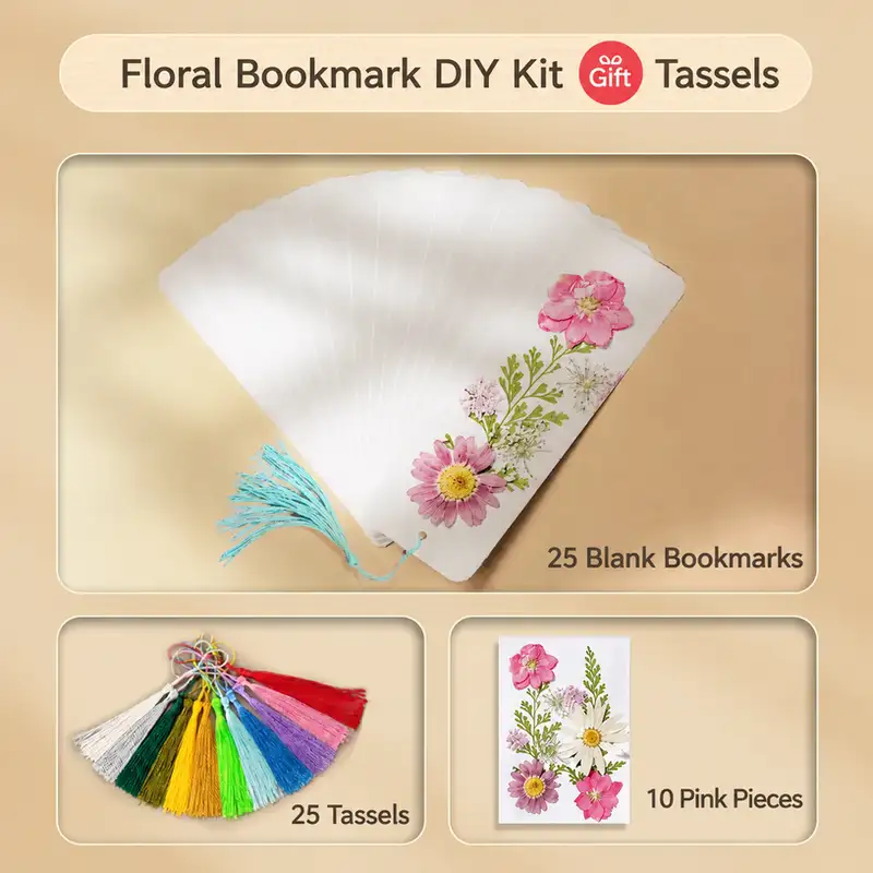 Blank Retro Watercolor Bookmark for DIY Crafts
