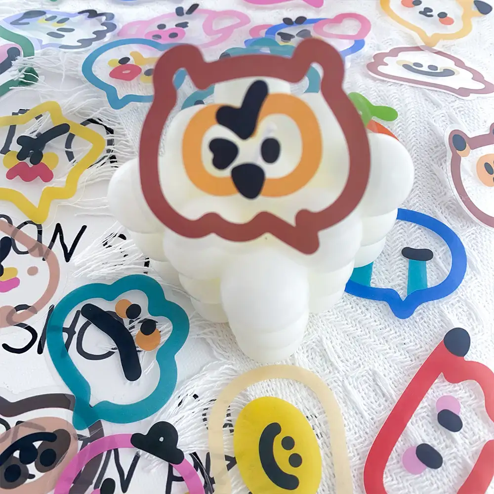 Cartoon Bubble Transparent PET Stickers