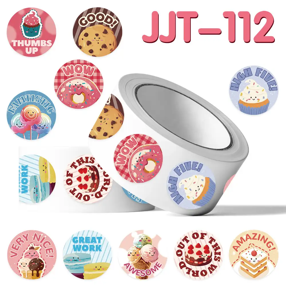 Cartoon Dessert Sticker Tape Roll for Journaling