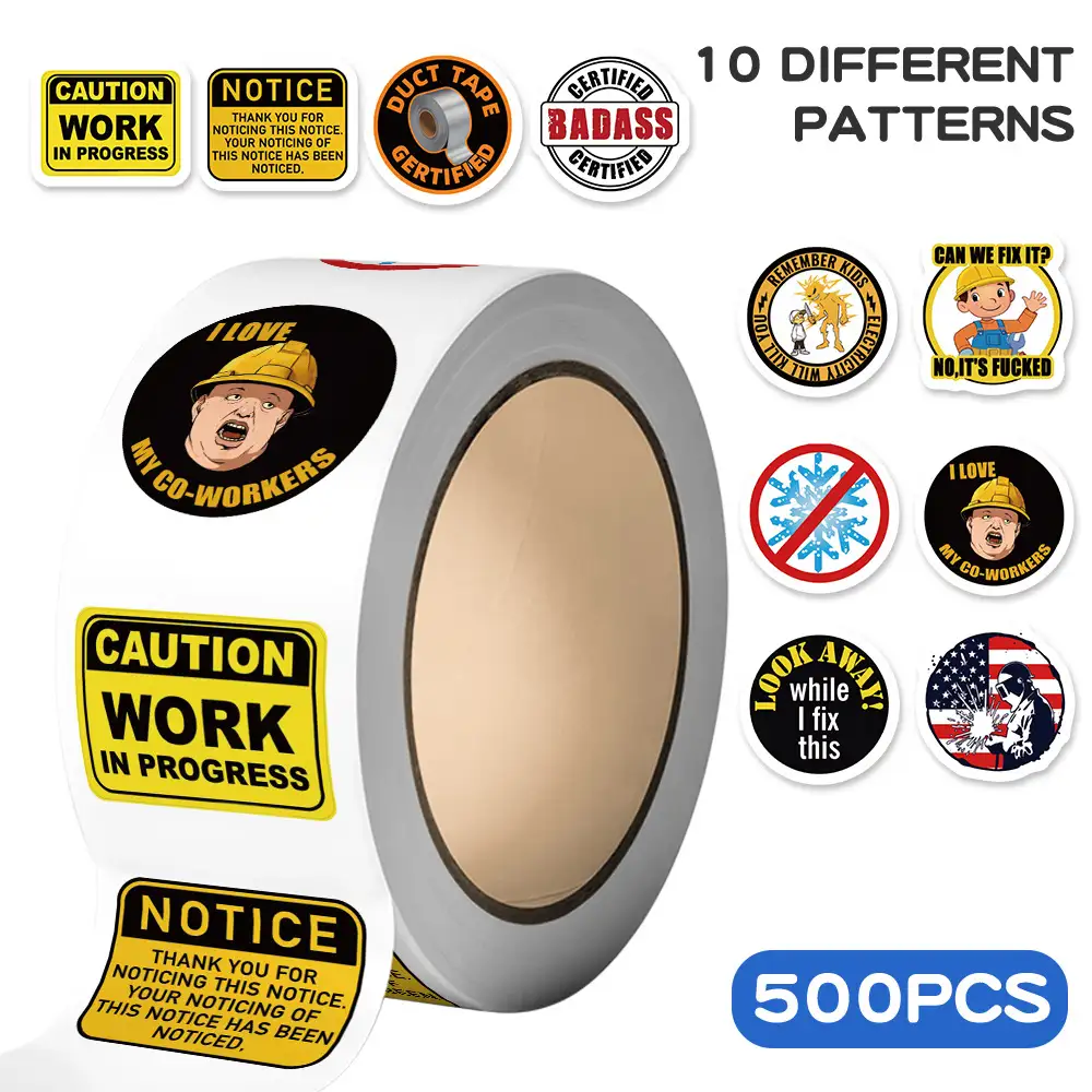 500-Piece Helmet Graffiti Sticker Roll