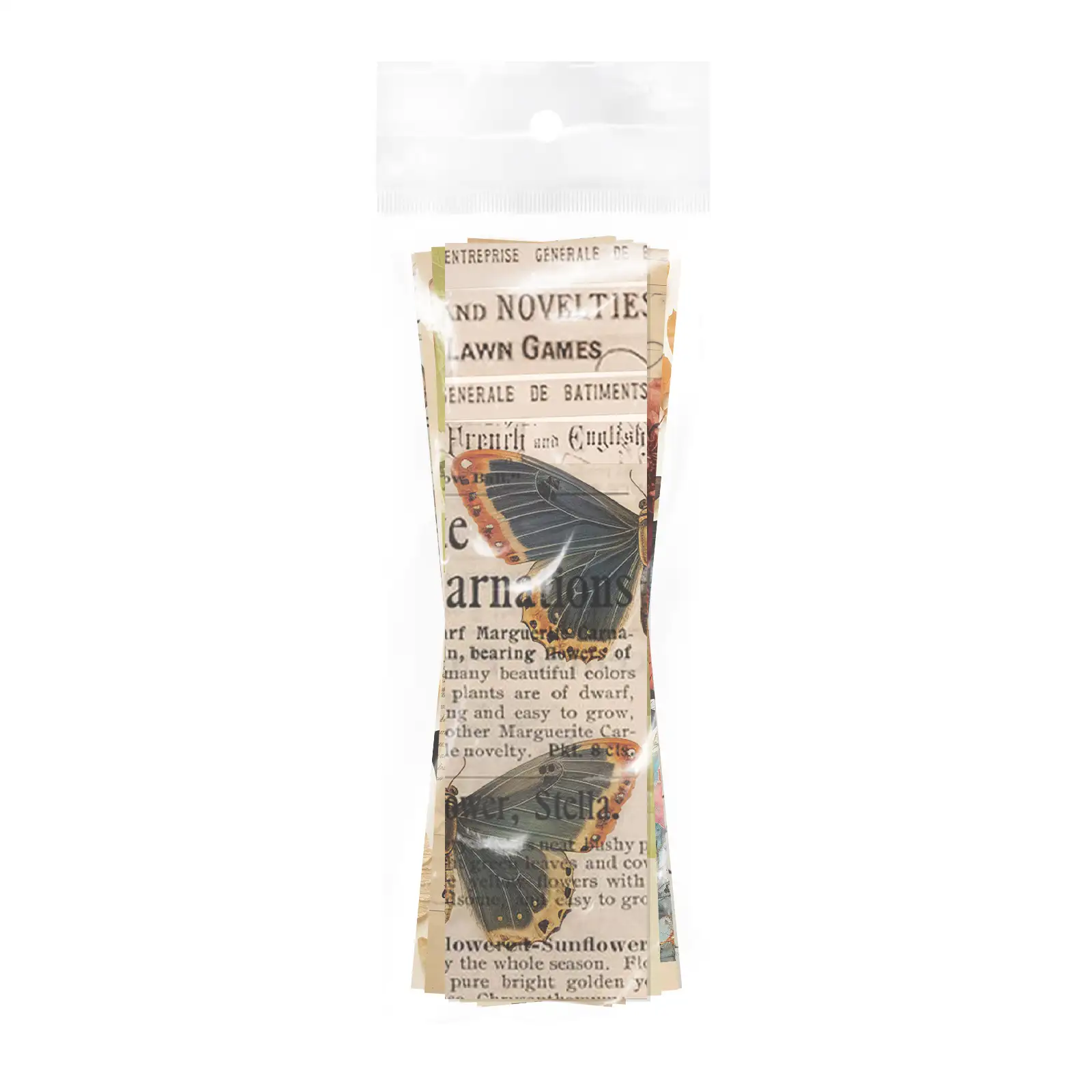 30 Retro Butterfly Bookmarks for Books and Notebooks