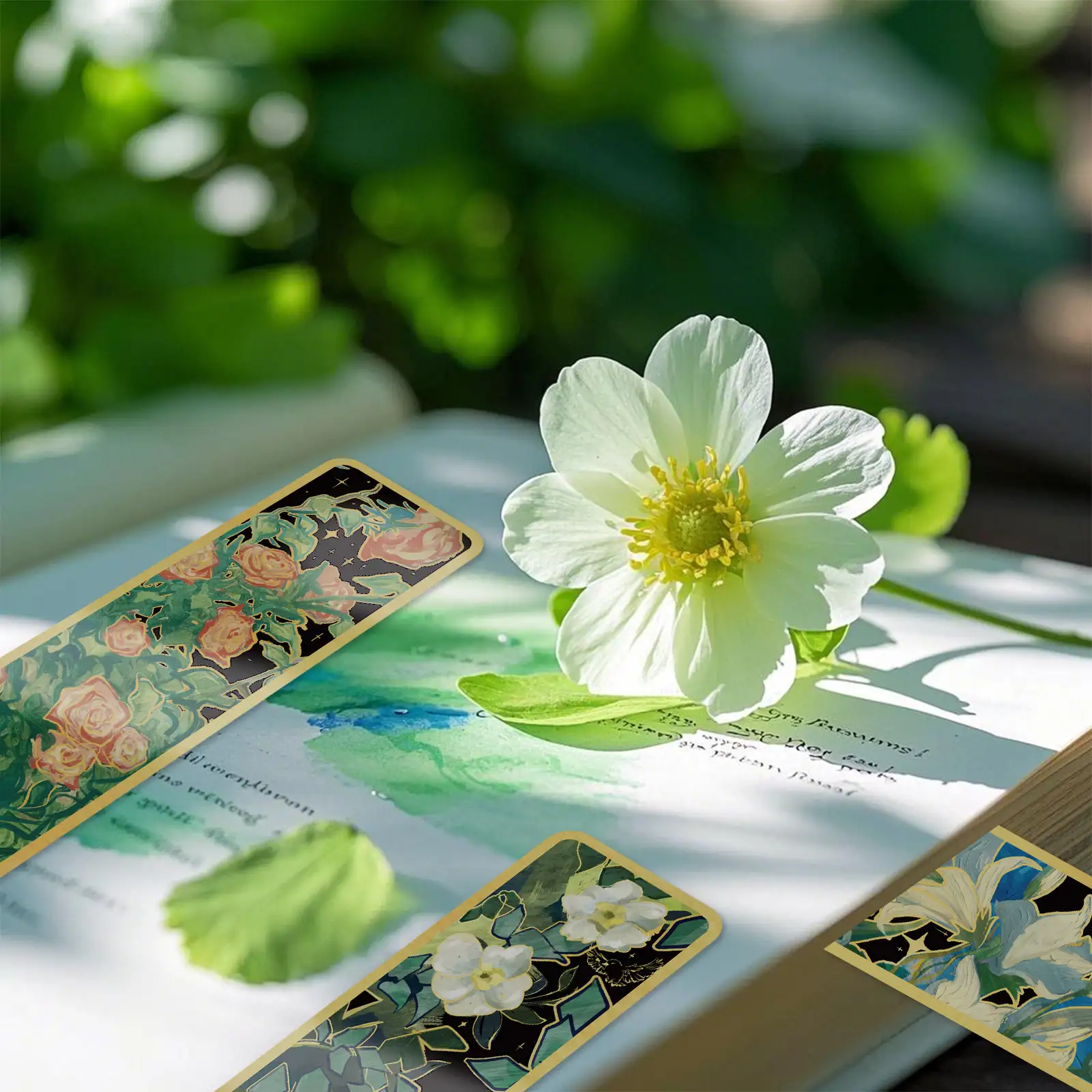 莫內花園油畫書籤