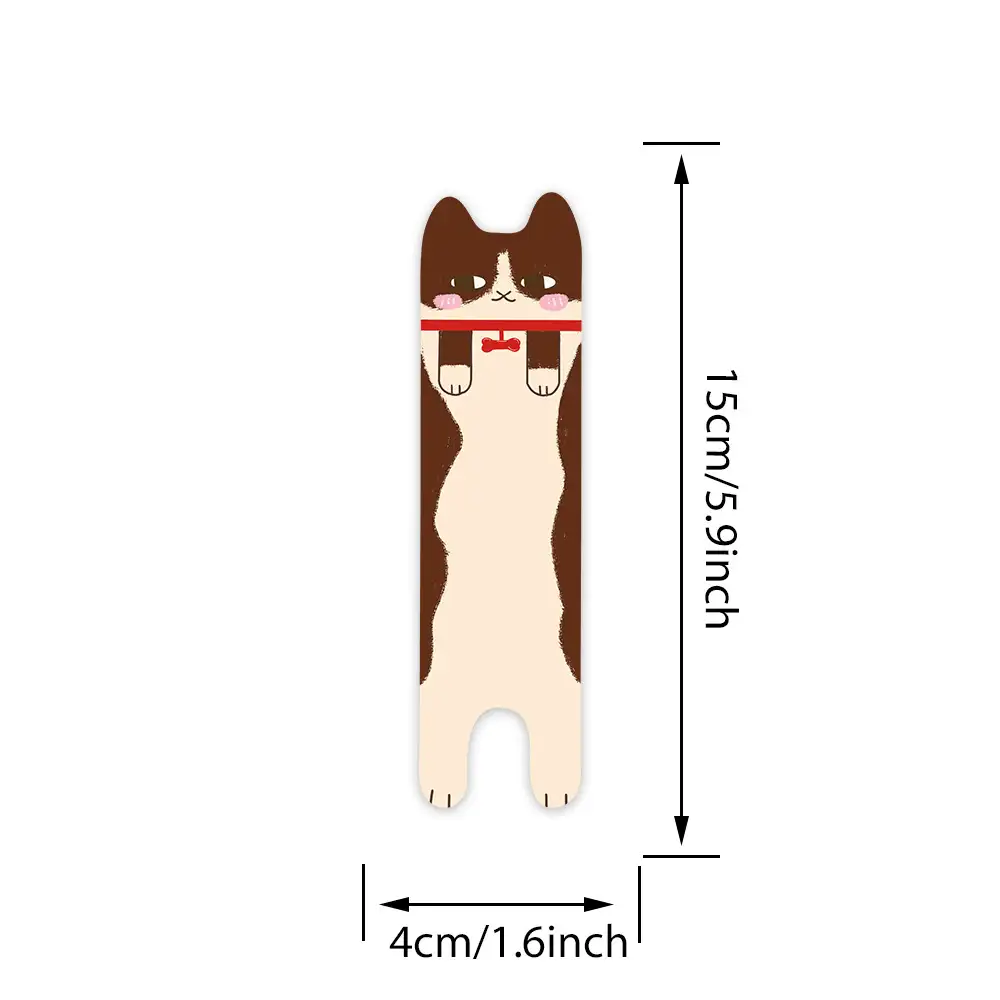 30-Pack Cartoon Dull Cat Paper Bookmarks