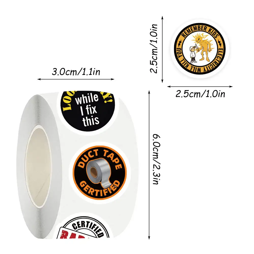 500-Piece Helmet Graffiti Sticker Roll