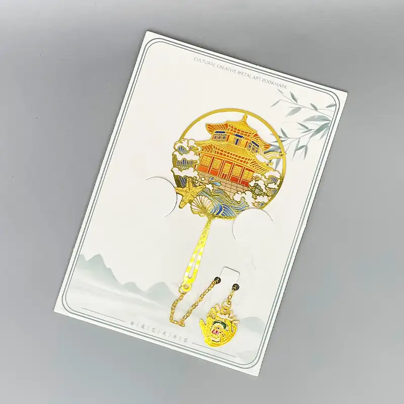 Chinese-Style Hollow Metal Bookmark Souvenir
