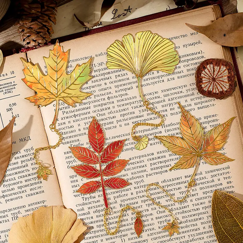 Memory Specimen Metal Leaf Bookmark