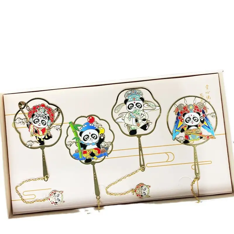 Chinese Opera Panda Metal Bookmark