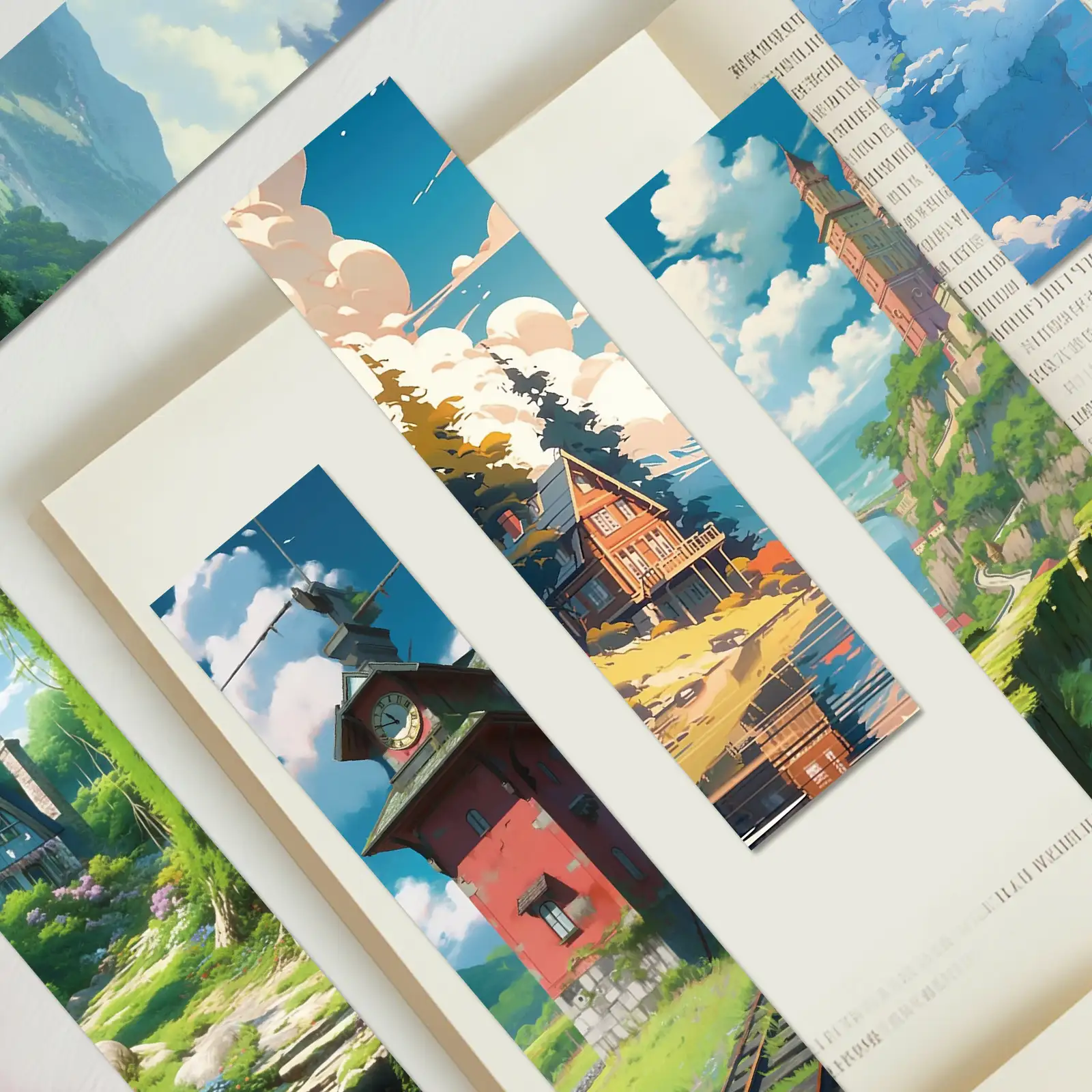 Qi Yu Miyazaki-Style Bookmarks, 30-Piece Set