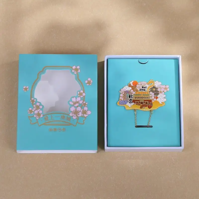 Chinese City Landmarks Metal Bookmark