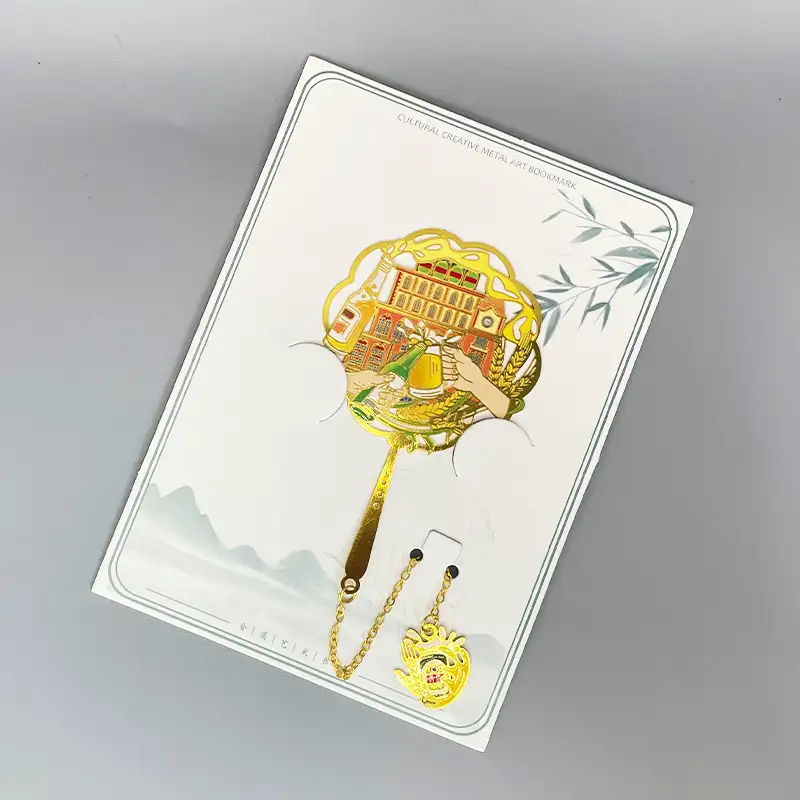 Chinese-Style Hollow Metal Bookmark Souvenir