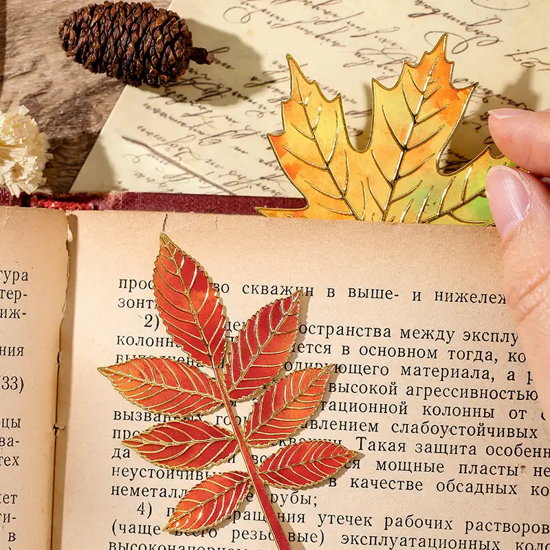 Memory Specimen Metal Leaf Bookmark