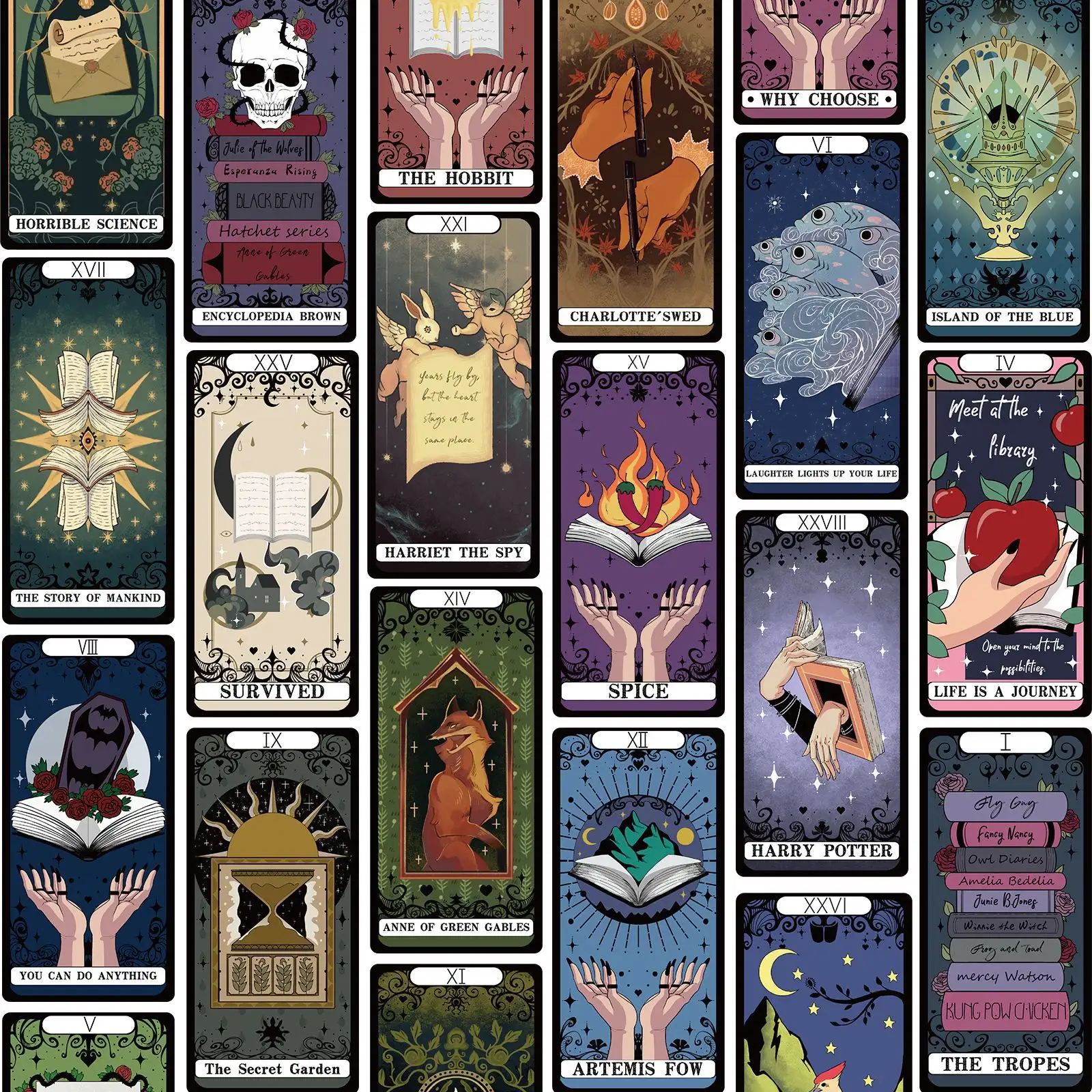 Qi Encounter Game Card Bookmarks, 30-Piece Set