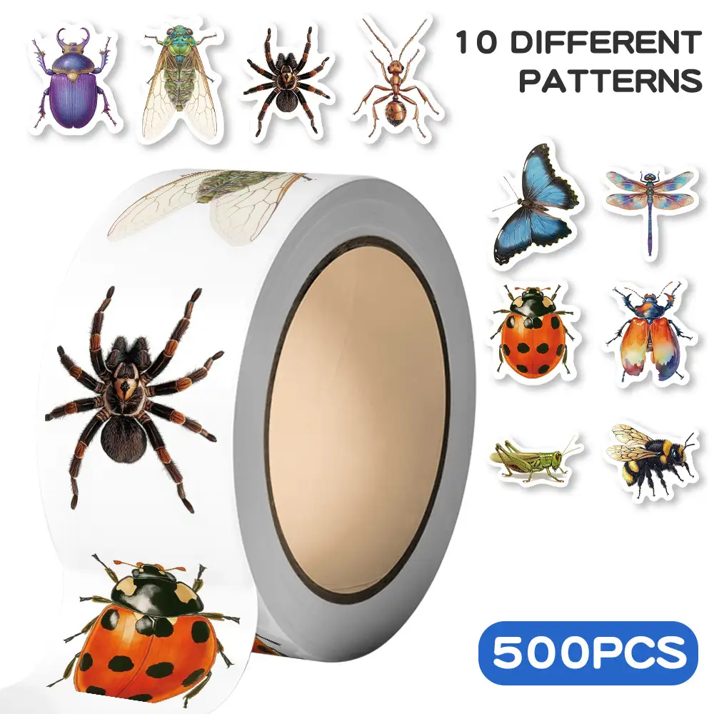 500 Realistic Spider Stickers for Luggage, Phones and Helmets