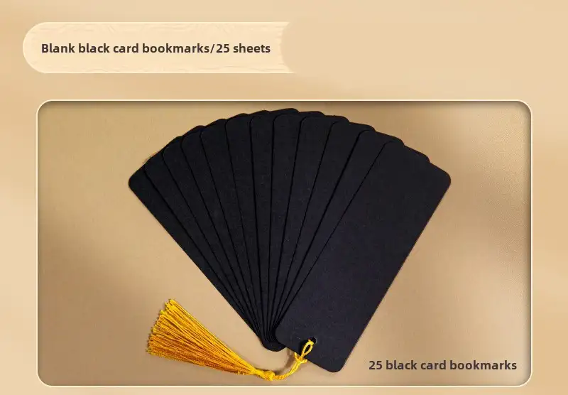 Blank Retro Watercolor Bookmark for DIY Crafts