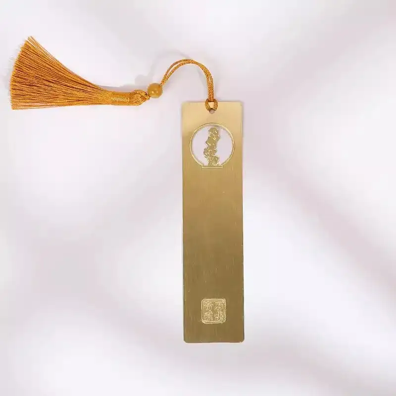 Hollow Brass Bookmark with Lettering