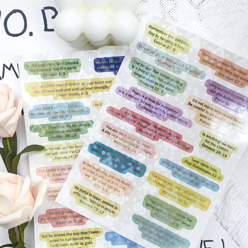 2-Pack Waterproof PET Quote Stickers for Laptops and Phones