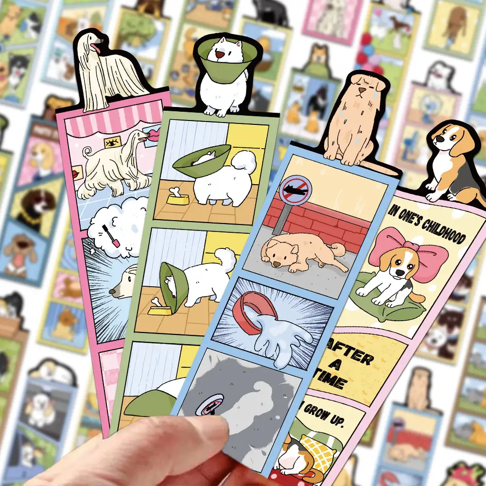 30-Pack Cartoon Dog Bookmarks