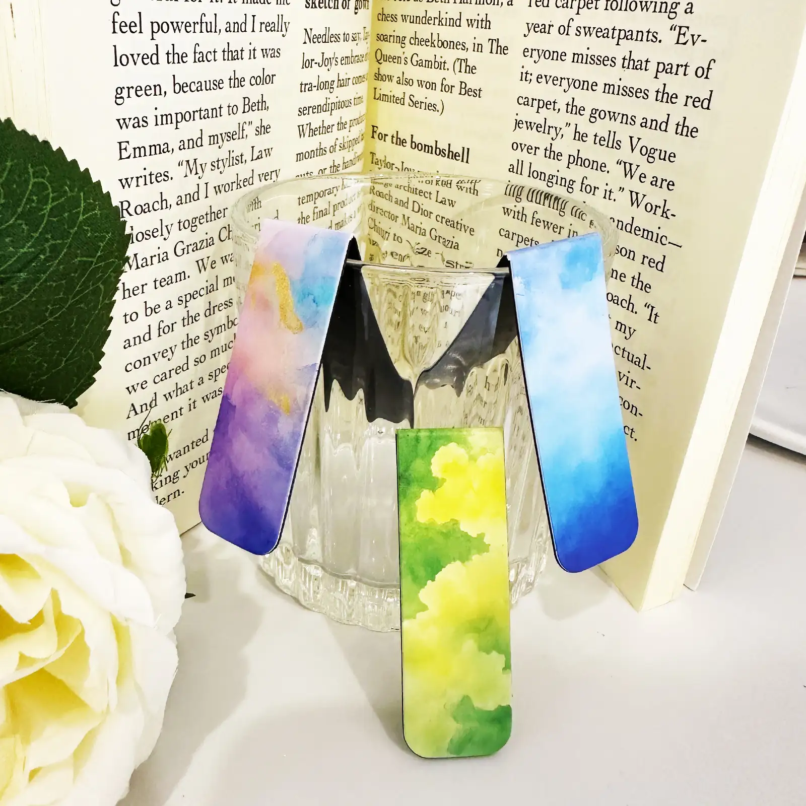 Qi Encounter Watercolor Magnetic Bookmark